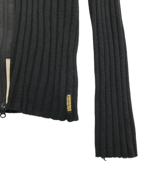 ARMANI JEANS（アルマーニジーンズ）ARMANI JEANS (アルマーニジーンズ) ジップアップニット ブラック サイズ:XLの古着・服飾アイテム
