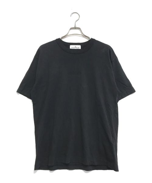 STONE ISLAND（ストーンアイランド）STONE ISLAND (ストーンアイランド) クルーネックロゴ Tシャツ ブラック サイズ:Ｍの古着・服飾アイテム