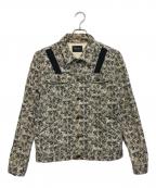 NUMBER (N)INEナンバーナイン）の古着「花柄トラッカージャケット」｜ベージュ