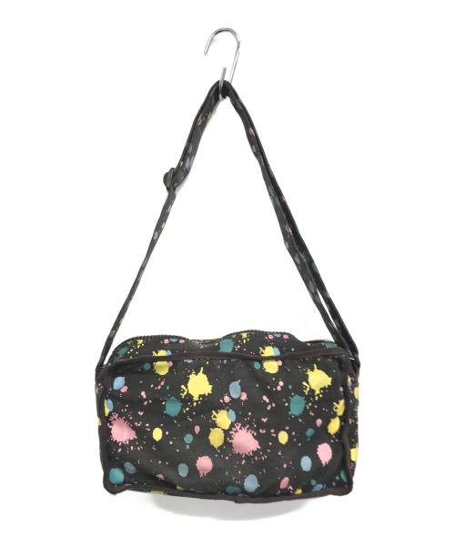 BERNHARD WILLHELM（ベルンハルト ウィルヘルム）BERNHARD WILLHELM (ベルンハルト ウィルヘルム) ペイント柄ショルダーバッグ ブラックの古着・服飾アイテム