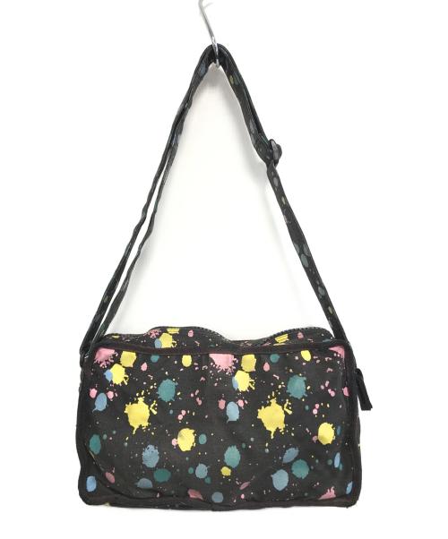 BERNHARD WILLHELM（ベルンハルト ウィルヘルム）BERNHARD WILLHELM (ベルンハルト ウィルヘルム) ペイント柄ショルダーバッグ ブラックの古着・服飾アイテム