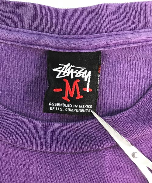 stussy（ステューシー）stussy (ステューシー) プリントTシャツ パープル サイズ:Mの古着・服飾アイテム