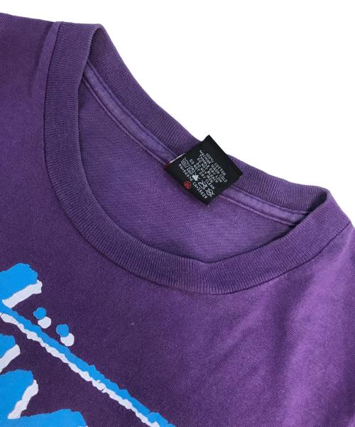 stussy（ステューシー）stussy (ステューシー) プリントTシャツ パープル サイズ:Mの古着・服飾アイテム
