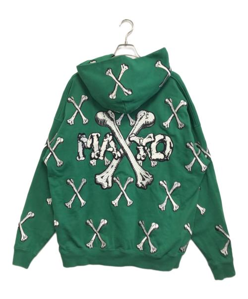 MAYO（メイヨー）MAYO (メイヨー) CROSS BONES Embroidery Hoodie グリーン サイズ:XL　　　の古着・服飾アイテム