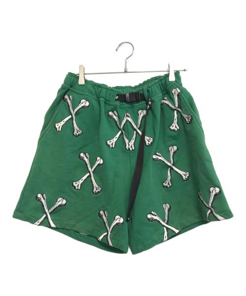 MAYO（メイヨー）MAYO (メイヨー) CROSS BONES EMBROIDERY SWEAT SHORTS グリーン サイズ:Lの古着・服飾アイテム
