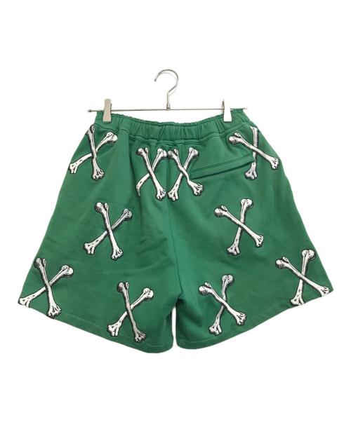MAYO（メイヨー）MAYO (メイヨー) CROSS BONES EMBROIDERY SWEAT SHORTS グリーン サイズ:Lの古着・服飾アイテム