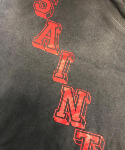 SAINT MICHAEL（セントマイケル）SAINT MICHAEL (セントマイケル) ヴィンテージ加工 プルオーバフーディー ブラック サイズ:Lの古着・服飾アイテム