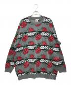 SANTA CRUZサンタクルーズ）の古着「DRESSEN ROSE VINE CREW SWEATER」｜ブラック