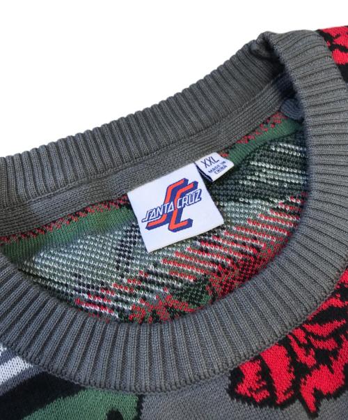 SANTA CRUZ（サンタクルーズ）SANTA CRUZ (サンタクルーズ) DRESSEN ROSE VINE CREW SWEATER ブラック サイズ:XXLの古着・服飾アイテム