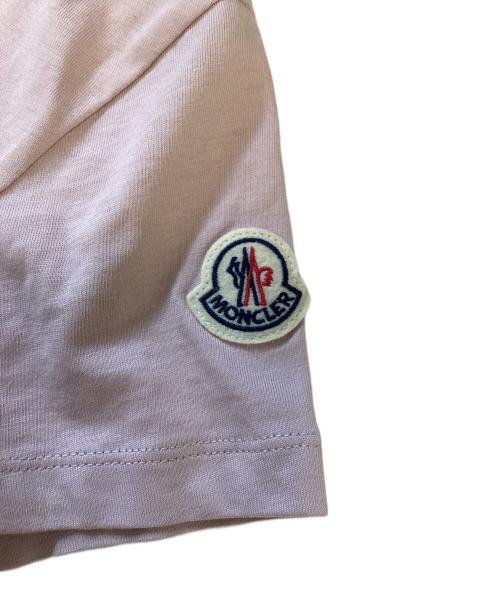 MONCLER（モンクレール）MONCLER (モンクレール) ビーズ ロゴ 半袖Tシャツ ピンク サイズ:XXSの古着・服飾アイテム