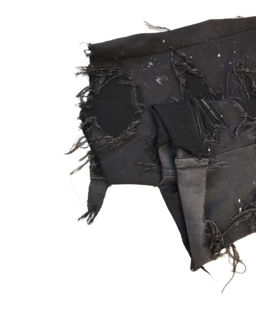 INNOCENCE NY（イノセンス ニューヨーク）INNOCENCE NY (イノセンス ニューヨーク) デストロイクラッシュデニムハーフパンツ ブラック サイズ:32の古着・服飾アイテム