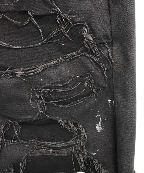 INNOCENCE NY（イノセンス ニューヨーク）INNOCENCE NY (イノセンス ニューヨーク) デストロイクラッシュデニムハーフパンツ ブラック サイズ:32の古着・服飾アイテム