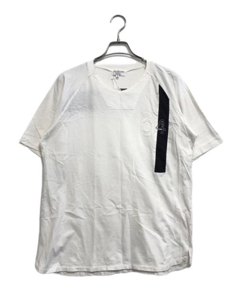 Yohji Yamamoto pour homme（ヨウジヤマモト プールオム）Yohji Yamamoto pour homme (ヨウジヤマモト プールオム) 立体ダメージデザイン Tシャツ ホワイト サイズ:3の古着・服飾アイテム