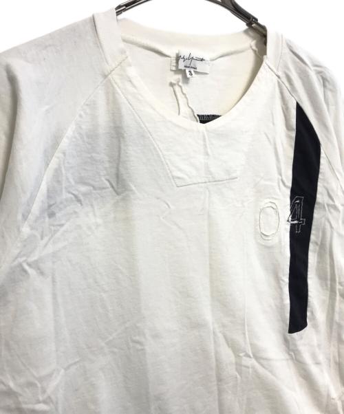 Yohji Yamamoto pour homme（ヨウジヤマモト プールオム）Yohji Yamamoto pour homme (ヨウジヤマモト プールオム) 立体ダメージデザイン Tシャツ ホワイト サイズ:3の古着・服飾アイテム