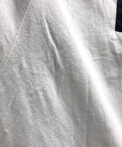 Yohji Yamamoto pour homme（ヨウジヤマモト プールオム）Yohji Yamamoto pour homme (ヨウジヤマモト プールオム) 立体ダメージデザイン Tシャツ ホワイト サイズ:3の古着・服飾アイテム