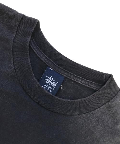 stussy（ステューシー）stussy (ステューシー) プリントTシャツ ブラック サイズ:Lの古着・服飾アイテム