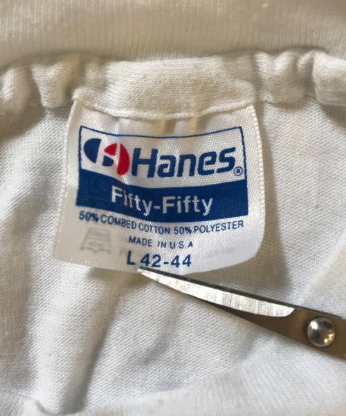 Hanes（ヘインズ）Hanes (ヘインズ) プリントTシャツ ホワイト サイズ:Lの古着・服飾アイテム