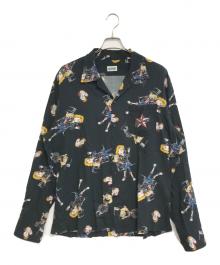 Schott（ショット）の古着「ハワイアンロングスリーブシャツ」｜ブラック