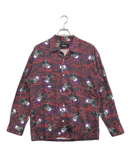 MASSES（マシス）MASSES (マシス) 総柄シャツ グレー サイズ:Sの古着・服飾アイテム