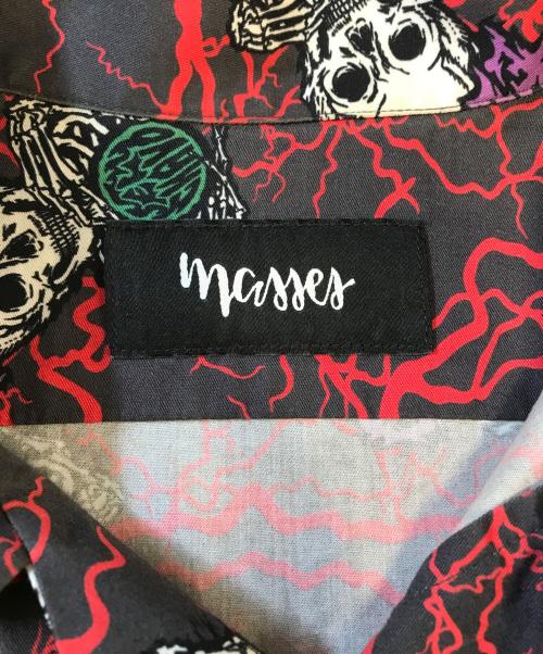 MASSES（マシス）MASSES (マシス) 総柄シャツ グレー サイズ:Sの古着・服飾アイテム