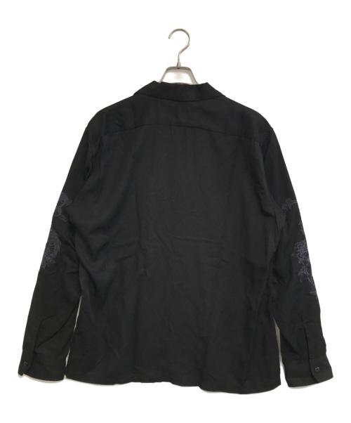 Schott（ショット）Schott (ショット) 袖刺繍シャツ ブラック サイズ:Ⅼの古着・服飾アイテム
