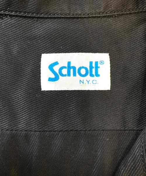 Schott（ショット）Schott (ショット) 袖刺繍シャツ ブラック サイズ:Ⅼの古着・服飾アイテム