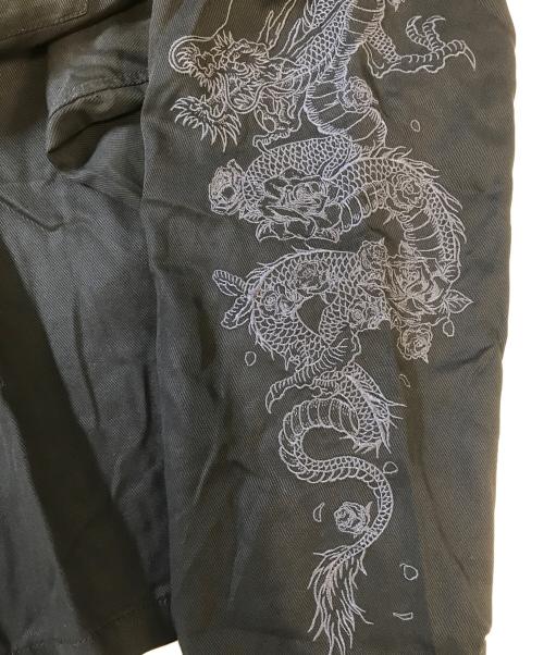 Schott（ショット）Schott (ショット) 袖刺繍シャツ ブラック サイズ:Ⅼの古着・服飾アイテム