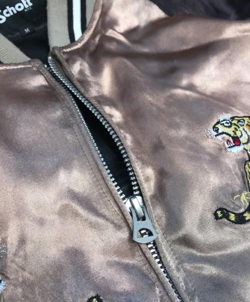 Schott（ショット）Schott (ショット) RAYON SUKA ASING JACKET ベージュ サイズ:Mの古着・服飾アイテム