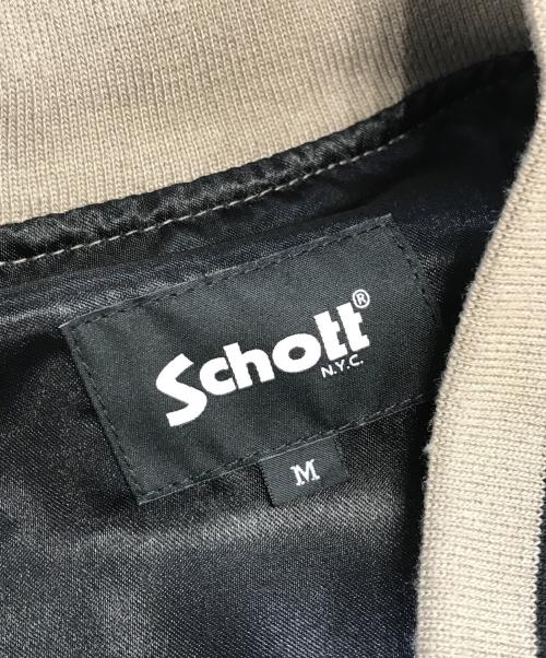 Schott（ショット）Schott (ショット) RAYON SUKA ASING JACKET ベージュ サイズ:Mの古着・服飾アイテム