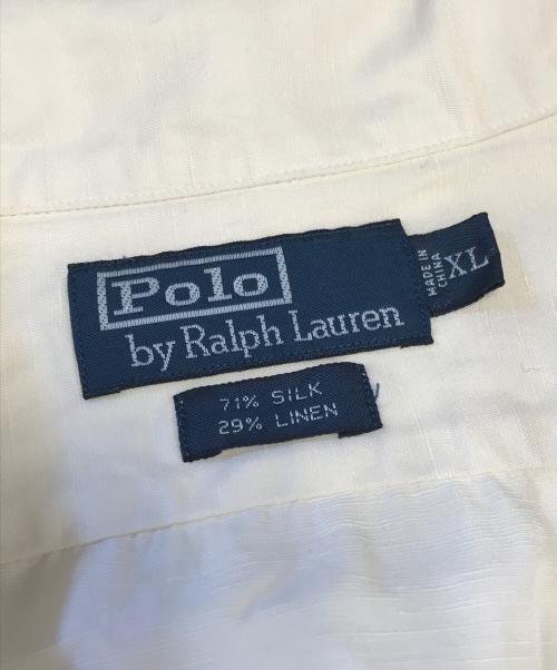 POLO RALPH LAUREN（ポロ・ラルフローレン）POLO RALPH LAUREN (ポロ・ラルフローレン) オープンカラーシャツ アイボリー サイズ:XLの古着・服飾アイテム