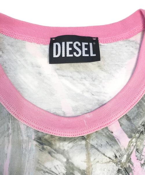 DIESEL（ディーゼル）DIESEL (ディーゼル) 総柄チビTシャツ グレー サイズ:Lの古着・服飾アイテム