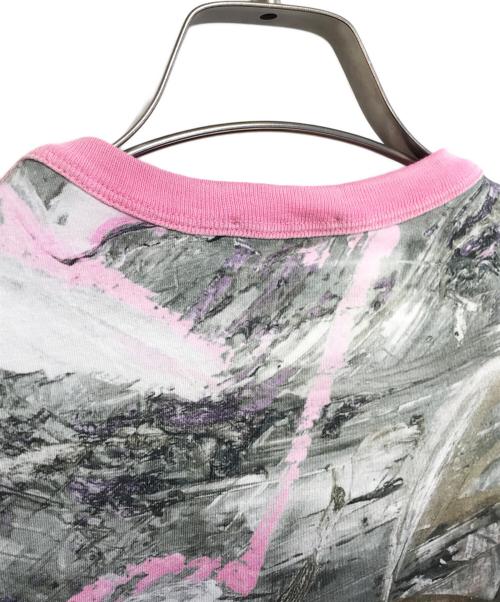 DIESEL（ディーゼル）DIESEL (ディーゼル) 総柄チビTシャツ グレー サイズ:Lの古着・服飾アイテム