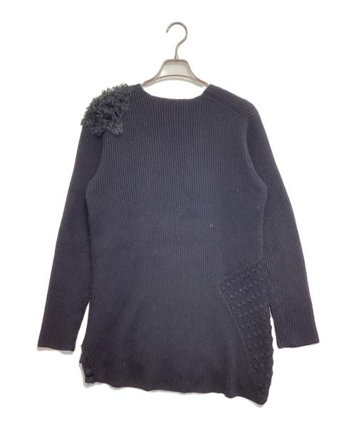 Y's（ワイズ）Y's (ワイズ) アシンメトリーデザインニット ブラック サイズ:表記なしの古着・服飾アイテム