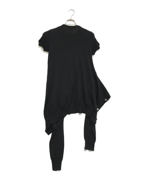 JUNYA WATANABE COMME des GARCONS（(ジュンヤワタナベ コムデギャルソン）JUNYA WATANABE COMME des GARCONS ((ジュンヤワタナベ コムデギャルソン) 変形カーディガン ブラック サイズ:表記なしの古着・服飾アイテム