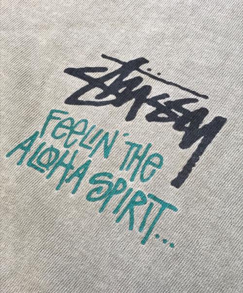 stussy（ステューシー）stussy (ステューシー) プリントTシャツ ベージュ サイズ:Mの古着・服飾アイテム