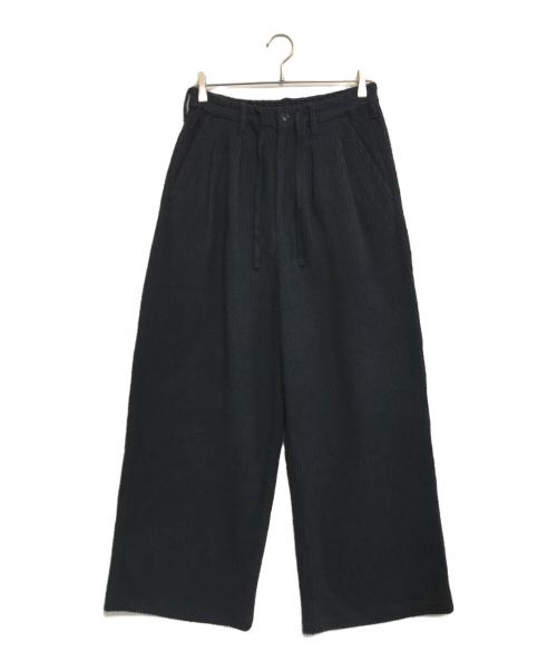 ANCELLM（アンセルム）ANCELLM (アンセルム) Cut Stripe Easy Slacks ブラック サイズ:1の古着・服飾アイテム