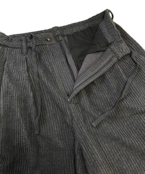 ANCELLM（アンセルム）ANCELLM (アンセルム) Cut Stripe Easy Slacks ブラック サイズ:1の古着・服飾アイテム