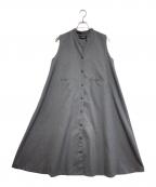 mizuiro-indミズイロインド）の古着「スタンドカラーフレアジレ ワンピース」｜グレー