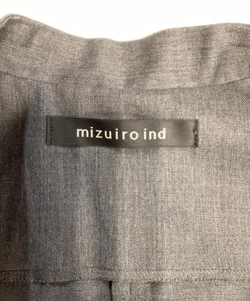 mizuiro-ind（ミズイロインド）mizuiro-ind (ミズイロインド) スタンドカラーフレアジレ ワンピース グレー サイズ:表記なしの古着・服飾アイテム