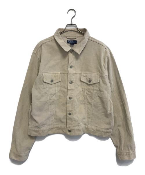 POLO RALPH LAUREN（ポロ・ラルフローレン）POLO RALPH LAUREN (ポロ・ラルフローレン) コーデュロイトラッカージャケット アイボリー サイズ:XXLの古着・服飾アイテム