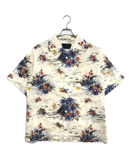 PRADA（プラダ）PRADA (プラダ) プリントコットン ボウリングシャツ アイボリー サイズ:Sの古着・服飾アイテム