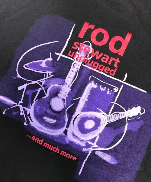 アーティストTシャツ（アーティストTシャツ）アーティストTシャツ (アーティストTシャツ) 90s Rod Stewart(ロッド・スチュワート) アーティストTシャツ ブラック サイズ:Lの古着・服飾アイテム