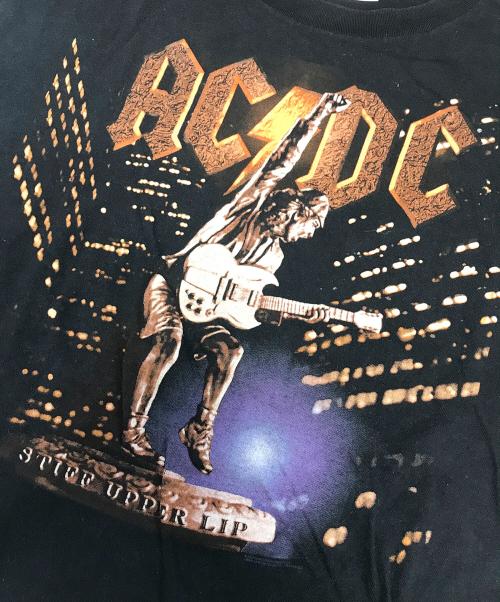 バンドTシャツ（バンドTシャツ）バンドTシャツ (バンドTシャツ) 90s AC/DC(エーシー・ディーシー) バンドTシャツ ブラック サイズ:Lの古着・服飾アイテム