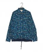 sacaiサカイ）の古着「フラワープリント ドローストリングシャツ」｜ブルー