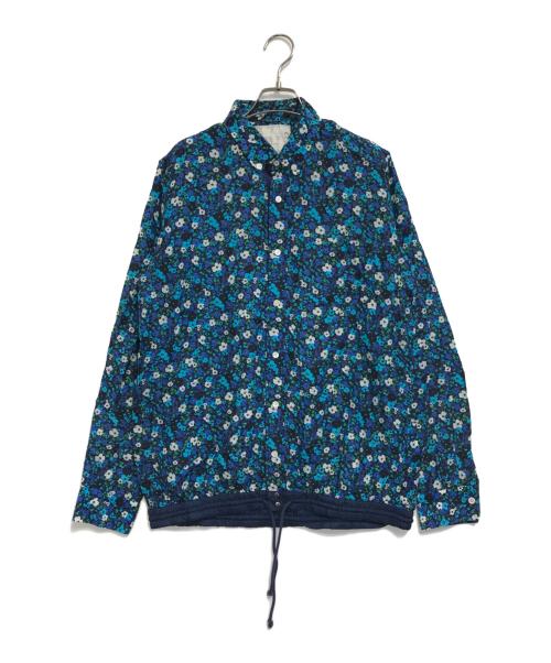 sacai（サカイ）sacai (サカイ) フラワープリント ドローストリングシャツ ブルー サイズ:4の古着・服飾アイテム