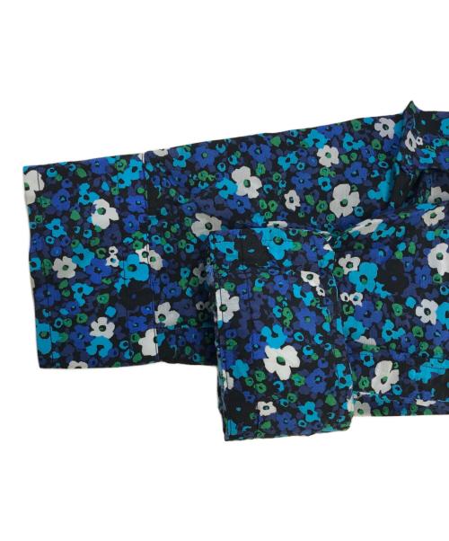 sacai（サカイ）sacai (サカイ) フラワープリント ドローストリングシャツ ブルー サイズ:4の古着・服飾アイテム