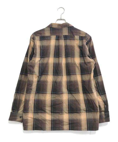 SUGARHILL（シュガーヒル）SUGARHILL (シュガーヒル) OMBRE PLAID OPEN COLLAR BLOUSE ブラウン サイズ:1の古着・服飾アイテム