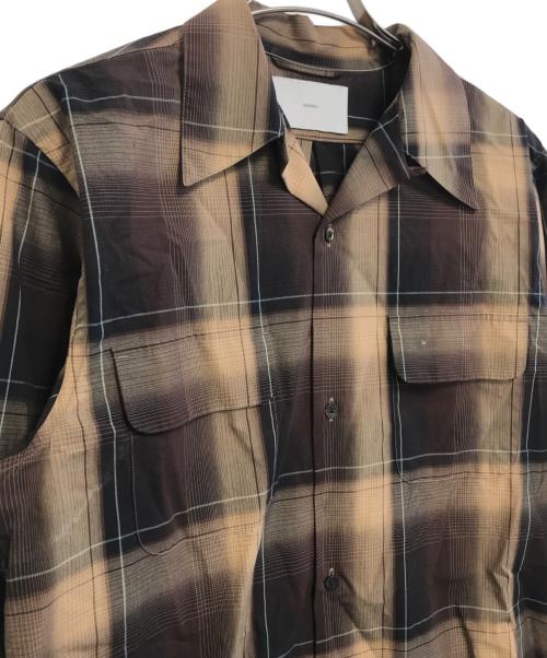 SUGARHILL（シュガーヒル）SUGARHILL (シュガーヒル) OMBRE PLAID OPEN COLLAR BLOUSE ブラウン サイズ:1の古着・服飾アイテム