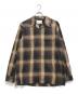 SUGARHILL（シュガーヒル）の古着「OMBRE PLAID OPEN COLLAR BLOUSE」｜ブラウン