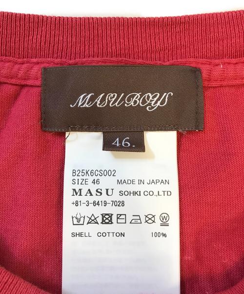 masu（エムエーエスユー）masu (エムエーエスユー) “MASU BOYS” T-SHIRT レッド サイズ:46の古着・服飾アイテム